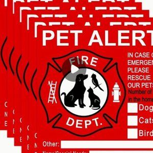 NEW 5 Piece Pet Alert Stickers